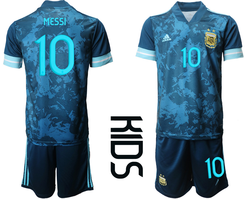 Youth 2020-2021 Season National team Argentina awya blue #10 Soccer Jersey1